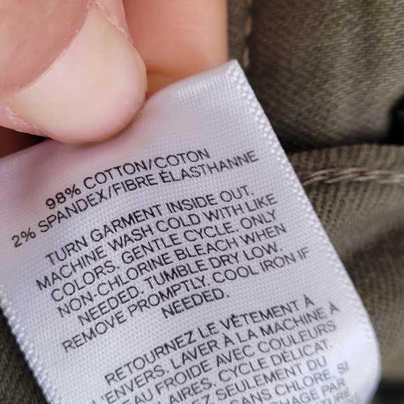 NWOT Express Women's Military Green Jean Super High Rise sz 2 Ankle Leg Stretch - Picture 6 of 6